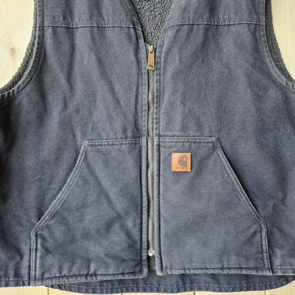 Carhartt V26 Blk Sherpa Lined Duck Vest Mens XL Regular - Picture 3 of 9